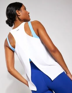 Motion Tie Tank - White -Elevate Fitwear Sales Store YMO Motion Tie Tank YMOTOP10 WHITE 0021
