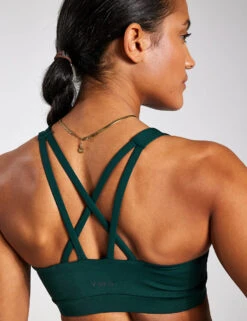 Spark Cross Strap Bra - Rainforest -Elevate Fitwear Sales Store YMO Spark Cross Strap Bra YMOBRA03 RAINFOREST 0051
