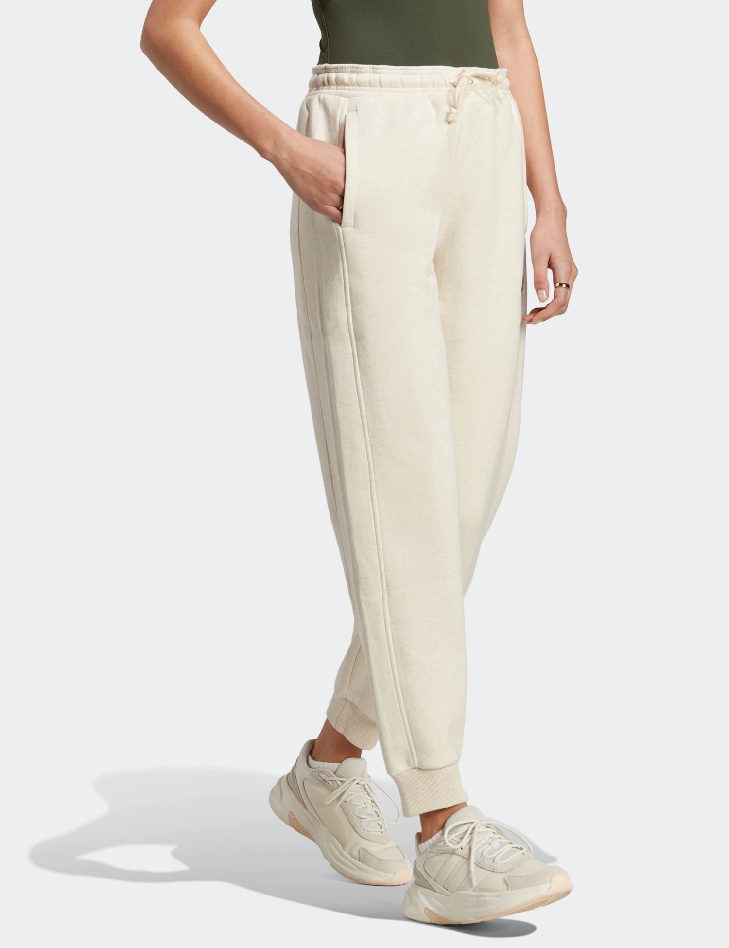 ADIDAS ALL SZN Fleece Joggers - Ecru Tint Melange 2 ADIDAS ALL SZN Fleece Joggers - Ecru Tint Melange - Image 2