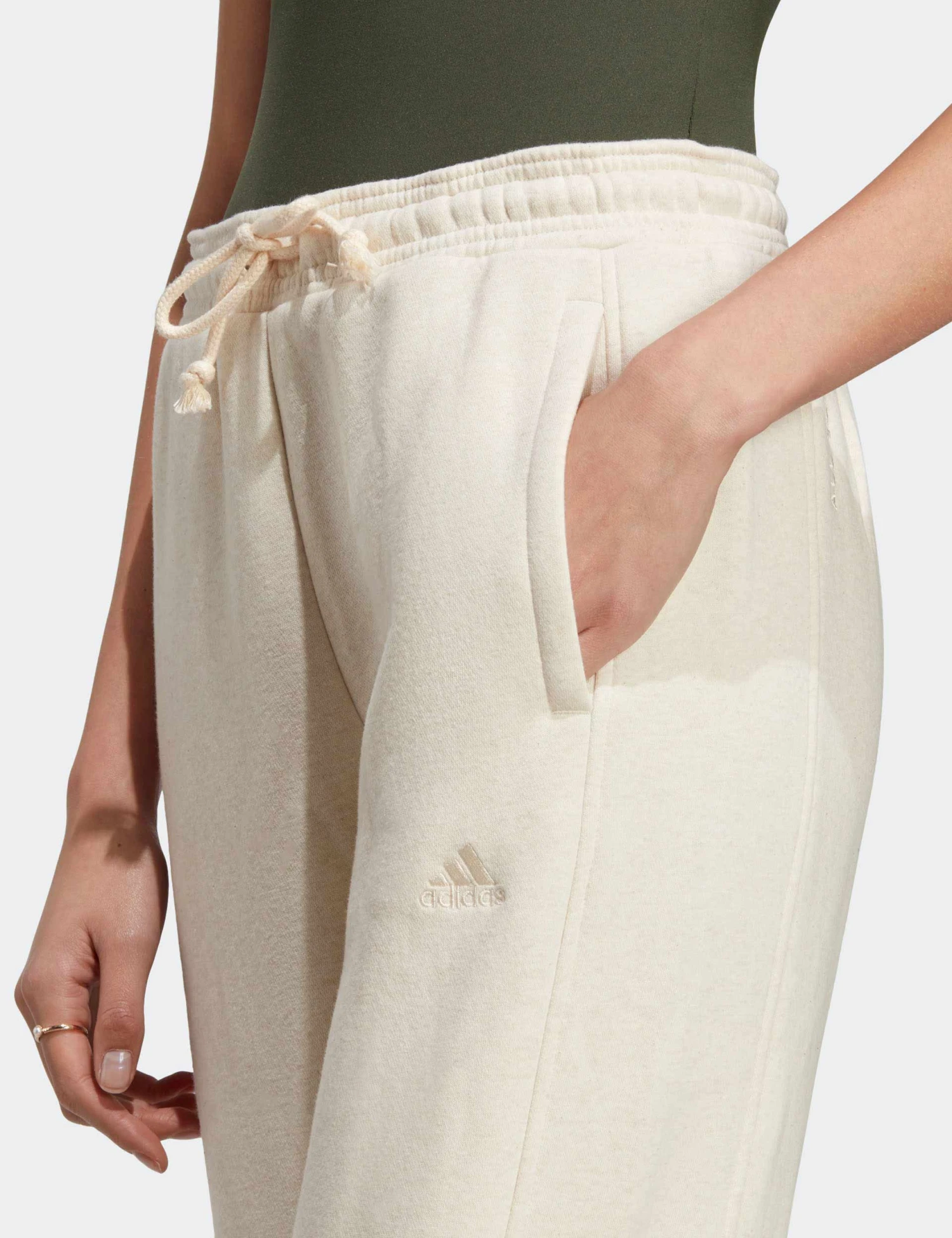 ADIDAS ALL SZN Fleece Joggers - Ecru Tint Melange 4 ADIDAS ALL SZN Fleece Joggers - Ecru Tint Melange - Image 4