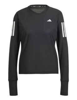 ADIDAS Own The Run Long Sleeve Tee - Black -Elevate Fitwear Sales Store adidas own the run long sleeve tee black in1568 2