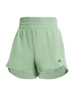 ADIDAS Pacer Stretch-Woven Zipper Pocket Lux Shorts - Preloved Green -Elevate Fitwear Sales Store adidas pacer stretch woven zipper pocket lux shorts preloved green iv5219 2