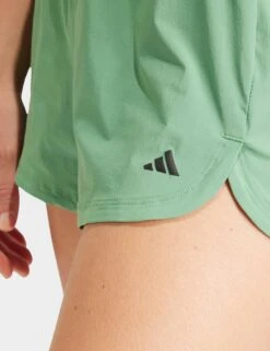 ADIDAS Pacer Stretch-Woven Zipper Pocket Lux Shorts - Preloved Green -Elevate Fitwear Sales Store adidas pacer stretch woven zipper pocket lux shorts preloved green iv5219 3
