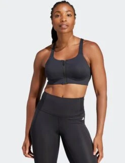 ADIDAS TLRD Impact Luxe High-Support Zip Bra - Black