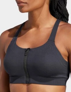 ADIDAS TLRD Impact Luxe High-Support Zip Bra - Black -Elevate Fitwear Sales Store adidas tlrd impact luxe high support zip bra black 1 il2911 5