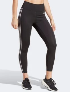 ADIDAS Train Essentials 3-Stripes High Waisted 7/8 Leggings - Black