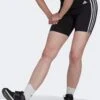 ADIDAS Training Essentials 3-Stripes High Waisted Short Leggings - Black