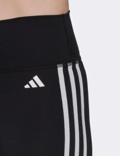 ADIDAS Training Essentials 3-Stripes High Waisted Short Leggings - Black -Elevate Fitwear Sales Store adidas training essentials 3 stripes hw short leggings black hk9964 4