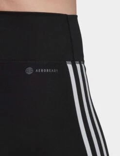 ADIDAS Training Essentials 3-Stripes High Waisted Short Leggings - Black -Elevate Fitwear Sales Store adidas training essentials 3 stripes hw short leggings black hk9964 5