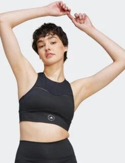 Training Crop Top - Black 9 Training Crop Top - Black -Elevate Fitwear Sales Store adidas x stella mccartney training crop top black IB5528 7