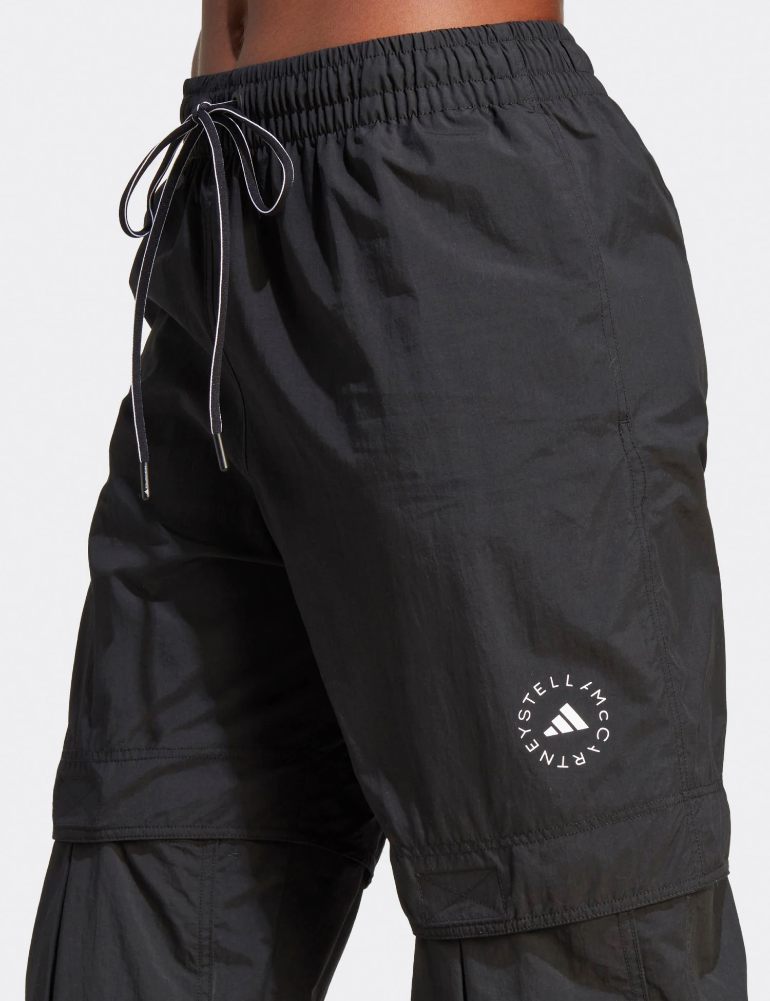 TrueCasuals Woven Solid Track Pants - Black 4 TrueCasuals Woven Solid Track Pants - Black - Image 4