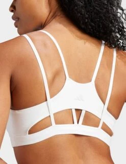 ADIDAS Yoga Studio Luxe Light-Support Bra - White -Elevate Fitwear Sales Store adidas yoga studio luxe light support bra white ij5762 4