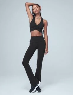 Airbrush High Waisted Bootcut Legging - Black 9 Airbrush High Waisted Bootcut Legging - Black -Elevate Fitwear Sales Store alo yoga airbrush high waist bootcut legging black W51118R 5