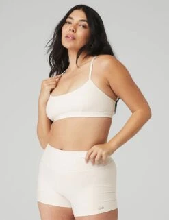 Airlift Intrigue Bra - Ivory -Elevate Fitwear Sales Store alo yoga airlift intrigue bra ivory W9557R 5