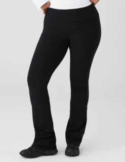Alosoft Low-Rise Foldover Bootcut Legging - Black 14 Alosoft Low-Rise Foldover Bootcut Legging - Black -Elevate Fitwear Sales Store alo yoga alosoft low rise foldover bootcut legging black W51239R 5