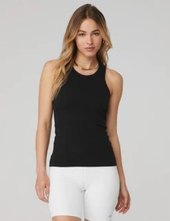 Ribbed Aspire Full Length Tank - Black