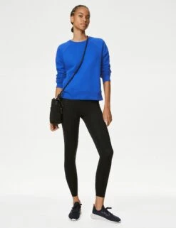 Cotton Rich Crew Neck Sweatshirt - Electric Blue -Elevate Fitwear Sales Store goodmove cotton rich crew neck sweatshirt electric blue T51 3009R 2