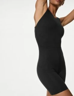 Go Balance Fitted Short All In One - Black -Elevate Fitwear Sales Store goodmove go balance fitted short all in one black T51 5993 5