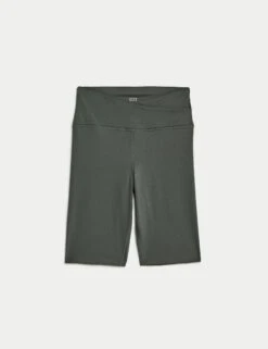 Go Balance High Waisted Yoga Shorts - Dark Olive -Elevate Fitwear Sales Store goodmove go balance hw yoga shorts dark olive T51 5728 4