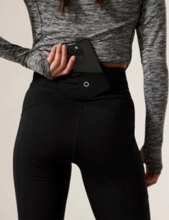 Go Move Cropped Gym Leggings - Black -Elevate Fitwear Sales Store goodmove go move cropped gym leggings black T51 6543 5