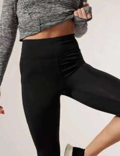 Go Move Cropped Gym Leggings - Black -Elevate Fitwear Sales Store goodmove go move cropped gym leggings black T51 6543 7