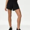 High Waisted Sports Shorts - Black