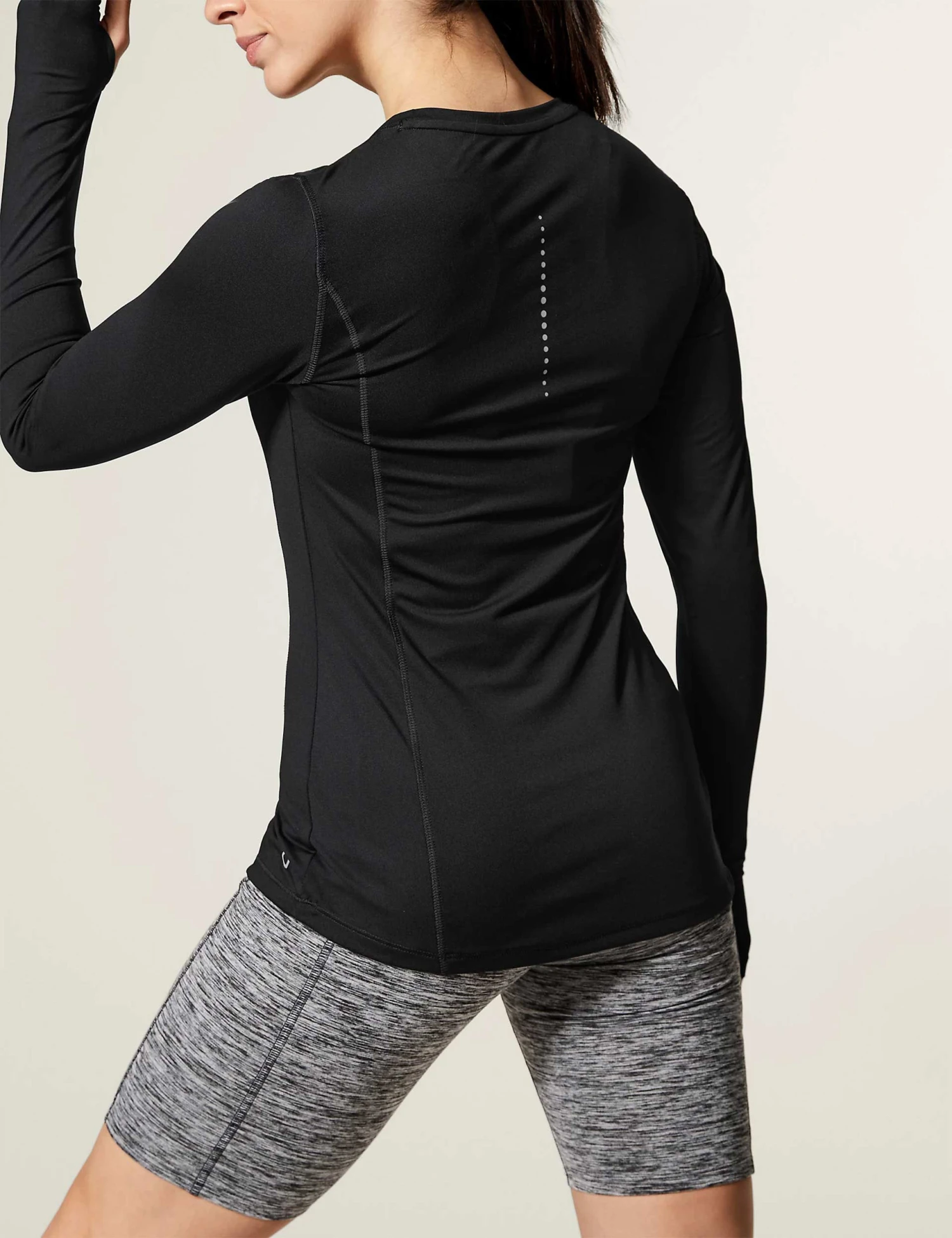 Scoop Neck Long Sleeve Top - Black 2 Scoop Neck Long Sleeve Top - Black - Image 2