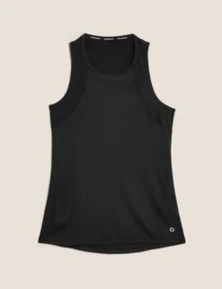 Scoop Neck Racer Back Vest Top - Black 13 Scoop Neck Racer Back Vest Top - Black -Elevate Fitwear Sales Store goodmove scoop neck racer back vest top black T51 5161 3