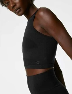 Scoop Neck Seamless Fitted Crop Top - Black 8 Scoop Neck Seamless Fitted Crop Top - Black -Elevate Fitwear Sales Store goodmove scoop neck seamless fitted crop top black T51 5766 6