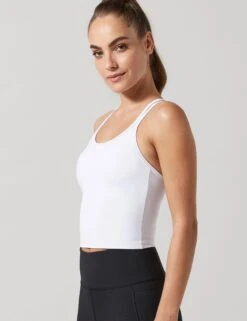 Monica Bra Top - Bright White -Elevate Fitwear Sales Store lilybod monica crop bright white LC66 WT 3