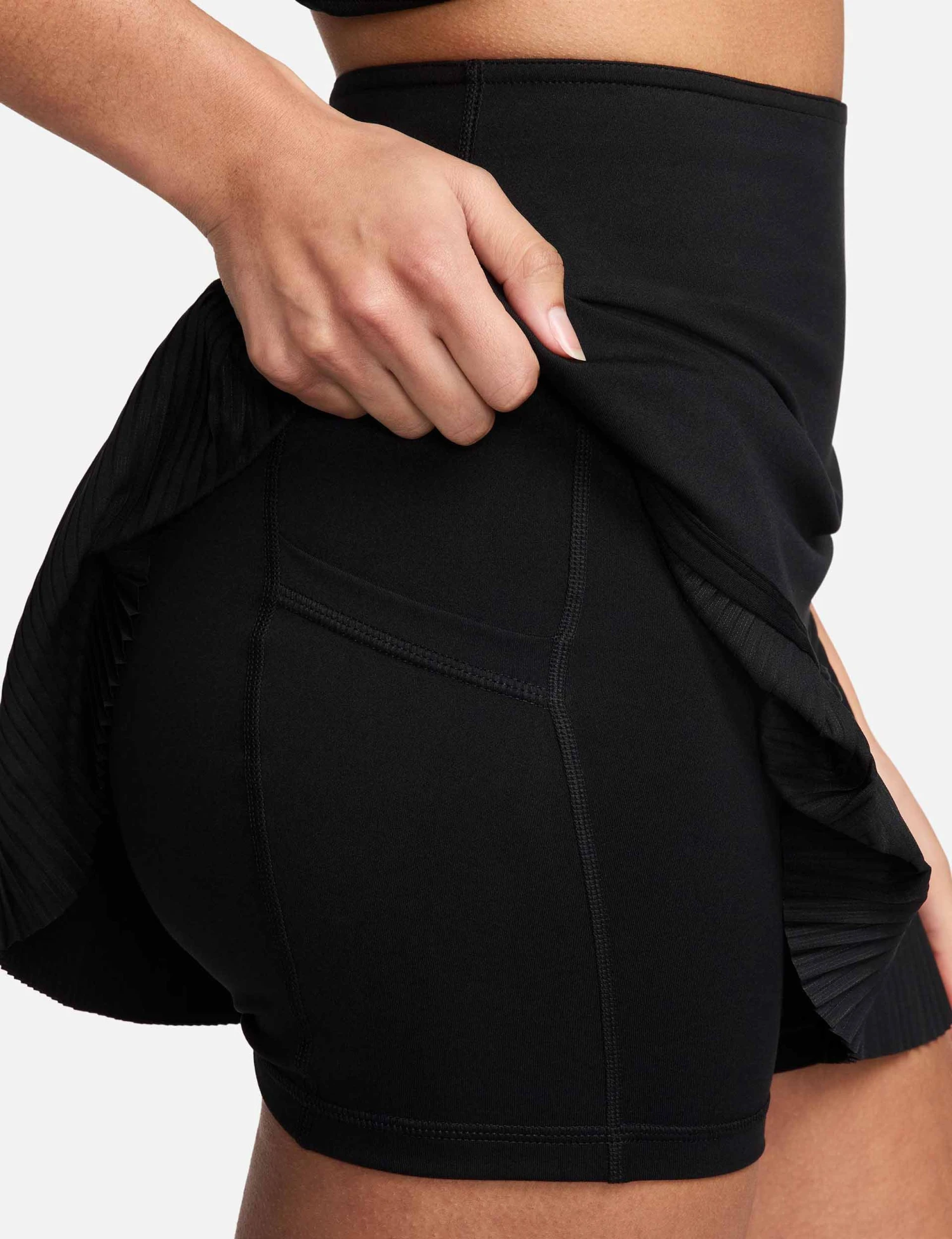 Nike Advantage Dri-FIT Tennis Skirt - Black/White 2 Nike Advantage Dri-FIT Tennis Skirt - Black/White - Image 2