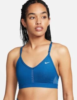 Nike Dri-FIT Indy Sports Bra - Court Blue/White -Elevate Fitwear Sales Store nike dri fit indy sports bra blue white cz4456 477 8