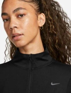 Nike Dri-FIT Swift Element UV 1/4-Zip Running Top - Black/Reflective Silver -Elevate Fitwear Sales Store nike dri fit swift element uv 1 4 zip running top black silver fb4316 010 8