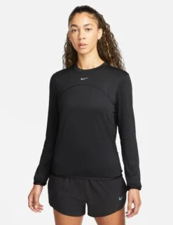 Nike Dri-FIT Swift Element UV Crew Neck Top - Black/Reflective Silver