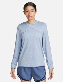 Nike Dri-FIT Swift Element UV Crew Neck Top - Light Armory Blue/Reflective Silver