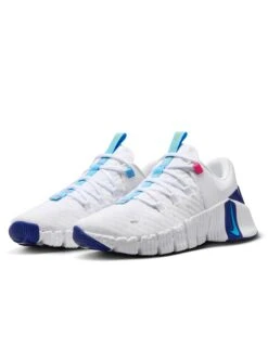 Nike Free Metcon 5 Shoes - White/Aquarius Blue/Fierce Pink/Deep Royal Blue/Light Laser Orange -Elevate Fitwear Sales Store nike free metcon 5 shoes white blue pink orange dv3950 103 6