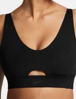 Nike Indy Plunge Cutout Sports Bra - Black/Smoke Grey -Elevate Fitwear Sales Store nike indy plunge cutout sports bra black grey DV9837 010 3