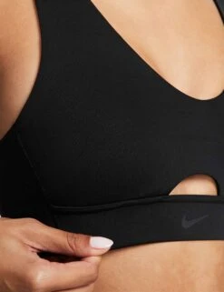 Nike Indy Plunge Cutout Sports Bra - Black/Smoke Grey -Elevate Fitwear Sales Store nike indy plunge cutout sports bra black grey DV9837 010 4