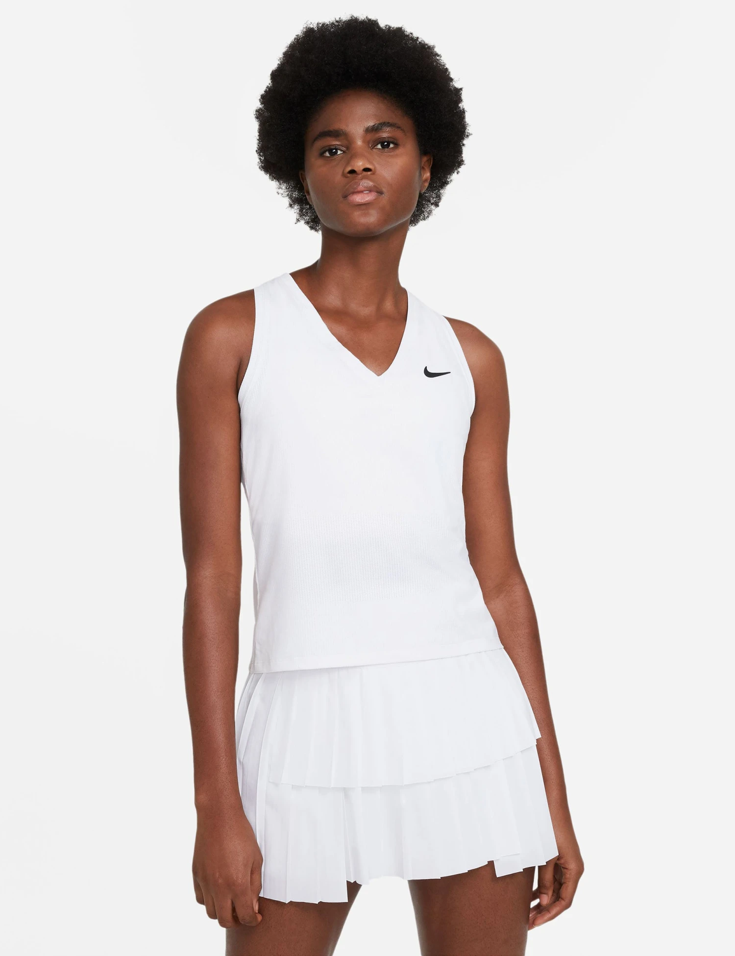 NikeCourt Victory Tennis Tank - White/Black 1 NikeCourt Victory Tennis Tank - White/Black