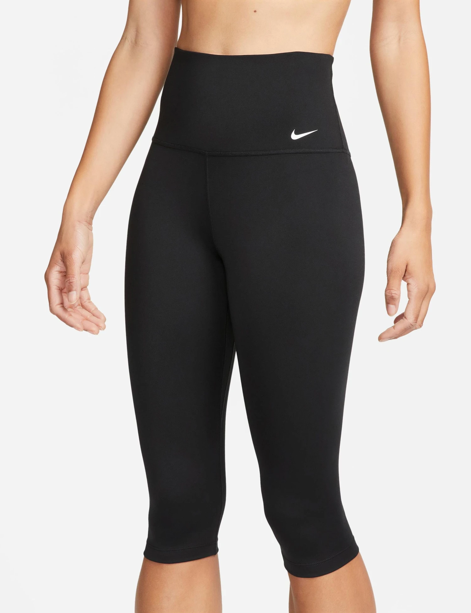 Nike One Capri Leggings - Black/White 2 Nike One Capri Leggings - Black/White - Image 2