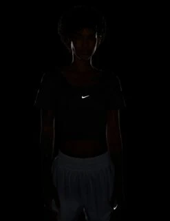 Nike One Classic Dri-FIT Short-Sleeve Cropped Twist Top - Black/White -Elevate Fitwear Sales Store nike one classic dri fit short sleeve cropped twist top black white fn2851 010 3