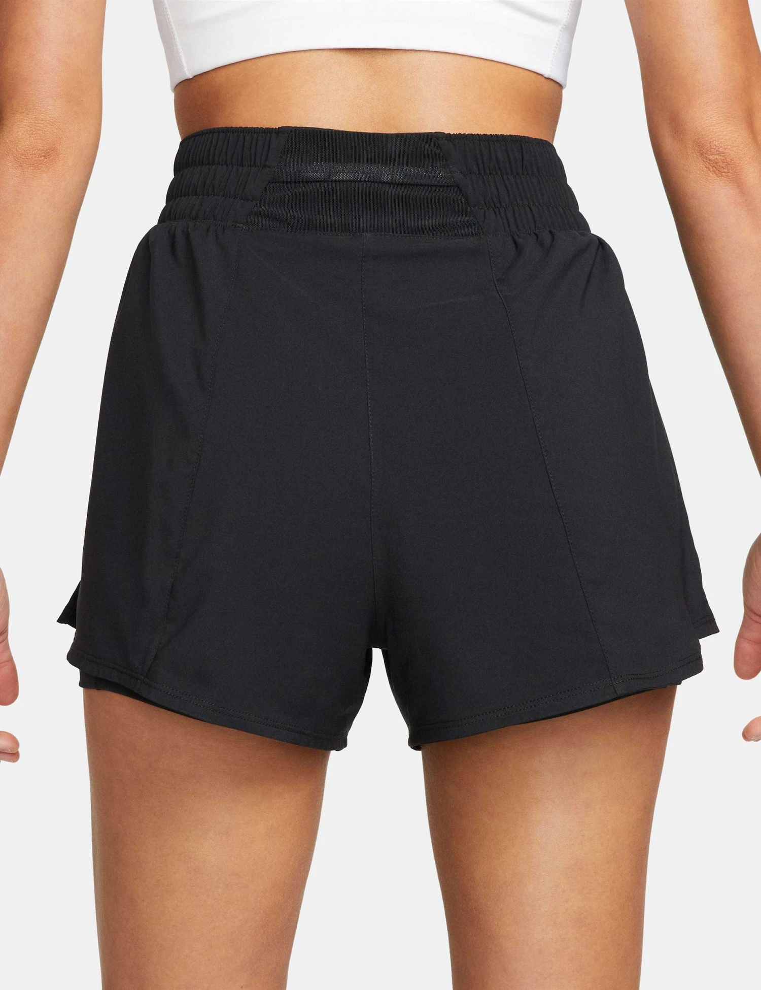 Nike One Dri-FIT 2-in-1 Shorts - Black 2 Nike One Dri-FIT 2-in-1 Shorts - Black - Image 2
