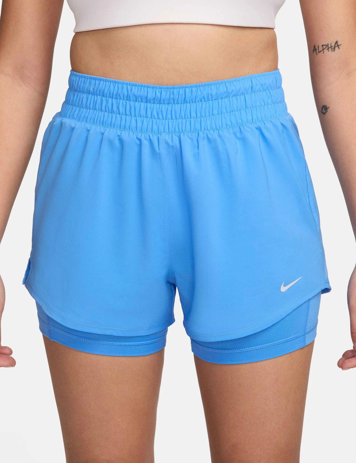 Nike One Dri-FIT 2-in-1 Shorts - University Blue/Reflective Silver 1 Nike One Dri-FIT 2-in-1 Shorts - University Blue/Reflective Silver