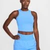 Nike One Fitted Dri-FIT Cropped Tank Top - University Blue/Black