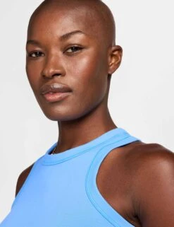 Nike One Fitted Dri-FIT Cropped Tank Top - University Blue/Black -Elevate Fitwear Sales Store nike one fitted dri fit cropped tank top blue black fn2806 412 6