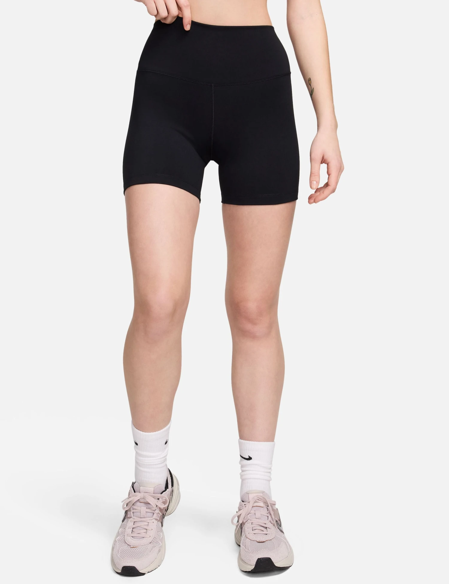 Nike One High Waisted 5" Biker Shorts - Black 3 Nike One High Waisted 5" Biker Shorts - Black - Image 3