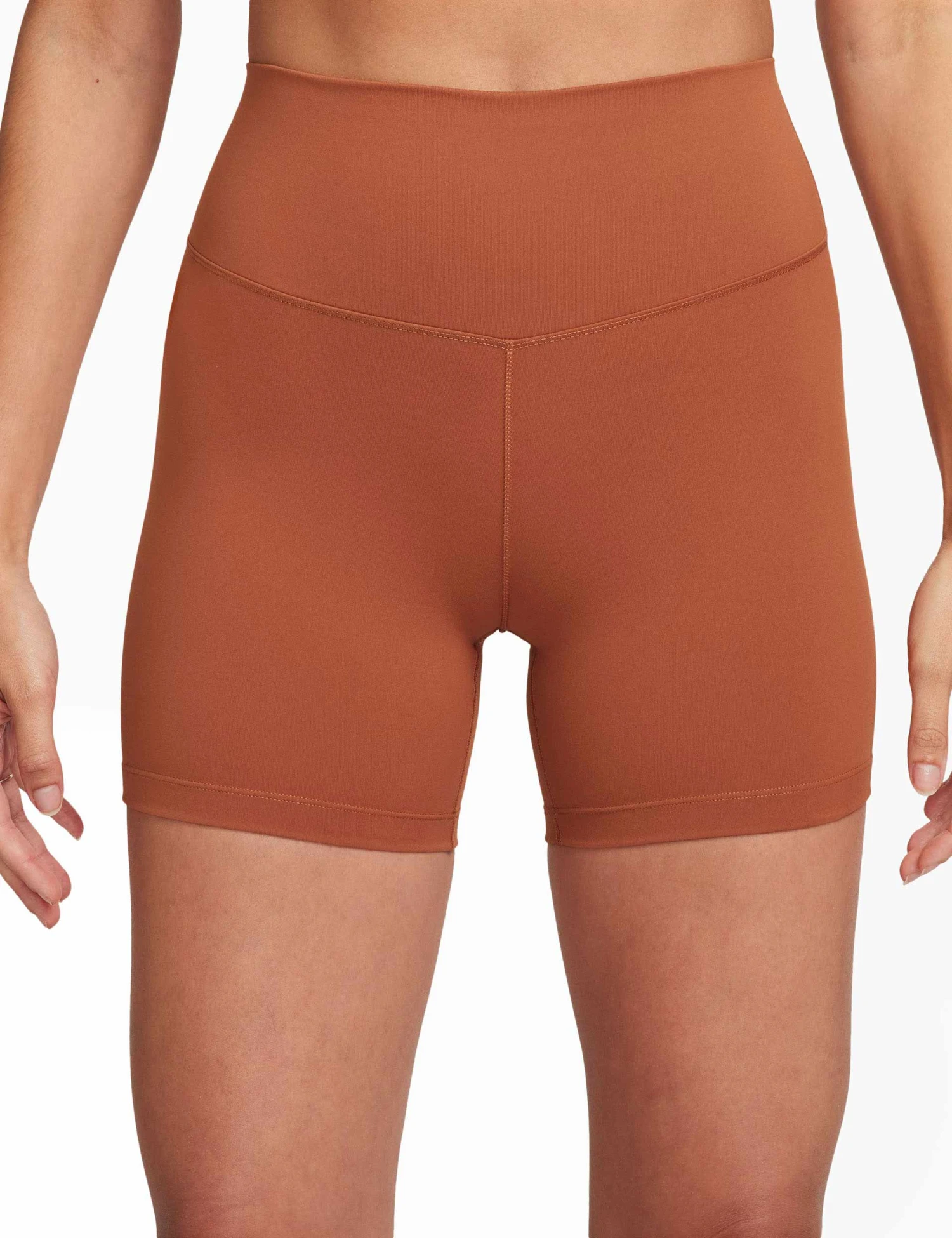 Nike One High Waisted 5" Biker Shorts - Burnt Sunrise/Black 1 Nike One High Waisted 5" Biker Shorts - Burnt Sunrise/Black