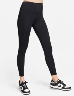 Nike One High Waisted 7/8 Leggings With Pockets - Black