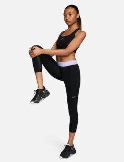 Nike Pro 365 Cropped Mesh Panel Leggings - Black/Lilac Bloom/White 11 Nike Pro 365 Cropped Mesh Panel Leggings - Black/Lilac Bloom/White -Elevate Fitwear Sales Store nike pro 365 cropped mesh panel leggings black lilac white cz9803 017 3