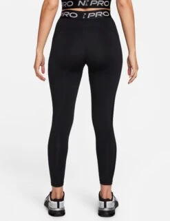 Nike Pro 7/8 Leggings - Black/Metallic Silver -Elevate Fitwear Sales Store nike pro 7 8 leggings black silver fb5700 010 2
